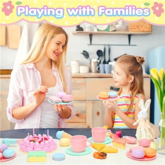 30 PCS Kitchen Pretend Play Toys Kids Plastic Toys Tea Set - Picture 5 of 7